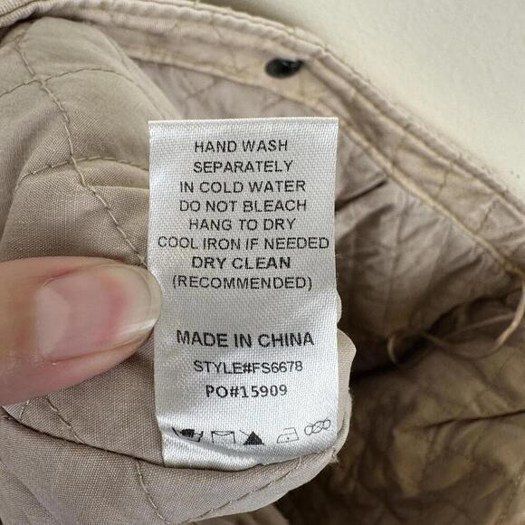 Anthropologie Fate Neutral Tan Lined + Quilted Mini Skirt Button Front SIZE M - Picture 4 of 6